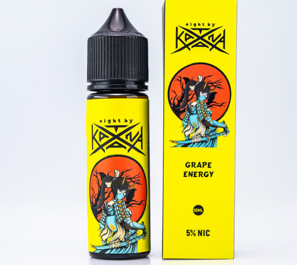 Жидкость eight by Katana Salt Grape Energy 50ml 50mg на солевом никотине со вкусом виноградного энергетика