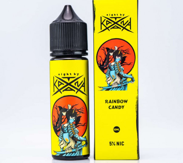 Рідина eight by Katana Salt Rainbow Candy 50ml 50mg на сольовому нікотині зі смаком цукерок Скітлз