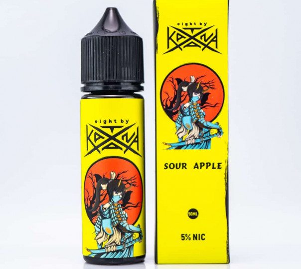 Жидкость eight by Katana Salt Sour Apple 50ml 50mg на солевом никотине со вкусом кислого яблока