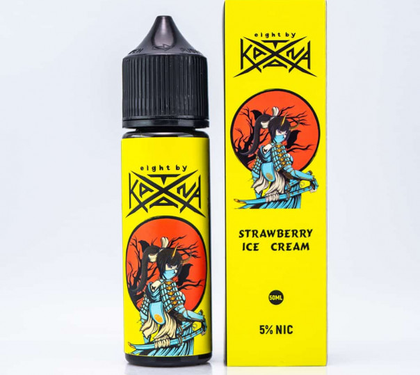 Рідина eight by Katana Salt Strawberry Ice Cream 50ml 50mg на сольовому нікотині зі смаком полуничного морозива