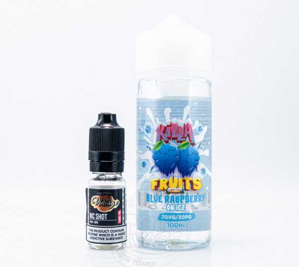 Рідина Killa Fruits Organic Blue Raspberry On Ice 100ml 0mg без нікотину