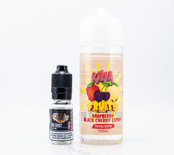 Рідина Killa Fruits Organic Raspberry Black Cherry Lemon 110ml 1.5mg на органічному нікотині