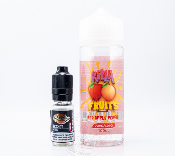 Жидкость Killa Fruits Organic Red Apple Peach 120ml 3mg на органическом никотине