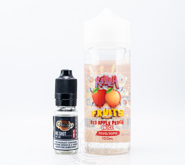 Жидкость Killa Fruits Organic Red Apple Peach On Ice 110ml 1.5mg на органическом никотине