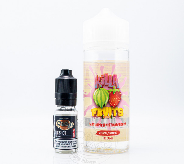 Рідина Killa Fruits Organic Watermelon Strawberry 100ml 0mg без нікотину