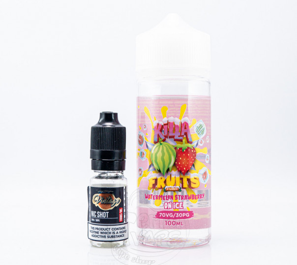 Рідина Killa Fruits Organic Watermelon Strawberry On Ice 120ml 3mg на органічному нікотині