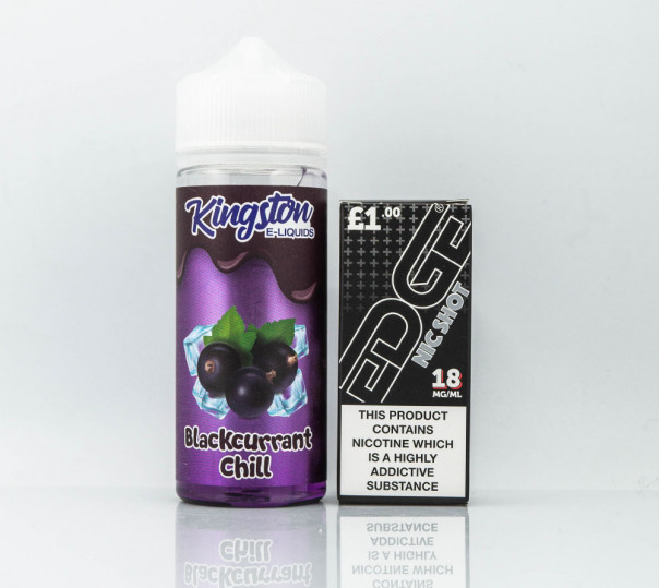 Рідина Kingston E-Liquids Organic Blackcurrant Chill 110ml 1.5mg на органічному нікотині зі смаком ягід з ментолом