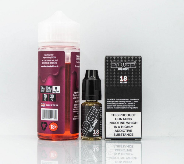 Рідина Kingston E-Liquids Organic Cherry Chill 110ml 1.5mg на органічному нікотині зі смаком вишні з ментолом