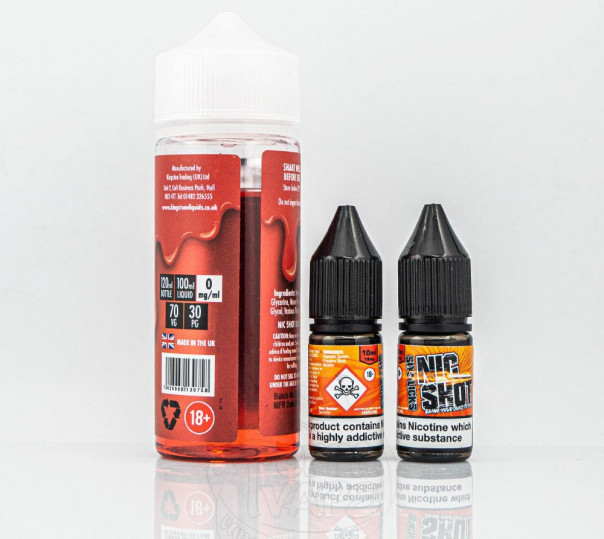 Рідина Kingston E-Liquids Organic Red A 110ml 1.5mg на органічному нікотині зі смаком ягід і винограду з холодком