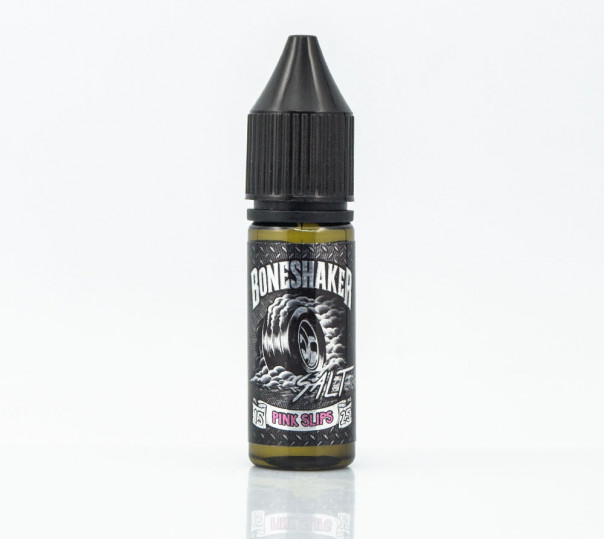 Рідина Boneshaker Salt Pink Slips 15ml 25mg на сольовому нікотині зі смаком полунично-персикового зефіру