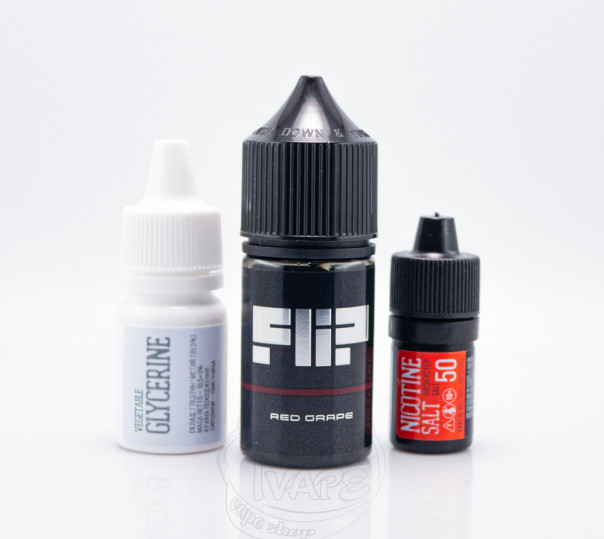 Рідина Flip Salt Red Grape 30ml 25mg зі смаком червоного винограду (набір компонентів)