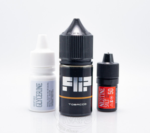 Рідина Flip Salt Tobacco 30ml 25mg зі смаком тютюну (набір компонентів)