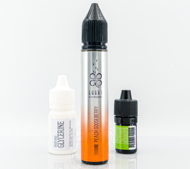 Жидкость Lucky Chrome Salt Peach Gooseberry 30ml 50mg со вкусом персика и крыжовника с холодком (набор компонентов)