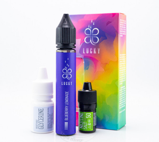 Рідина Lucky Salt Blueberry Lemonade 30ml 65mg зі смаком чорничного лимонаду (набір компонентів)