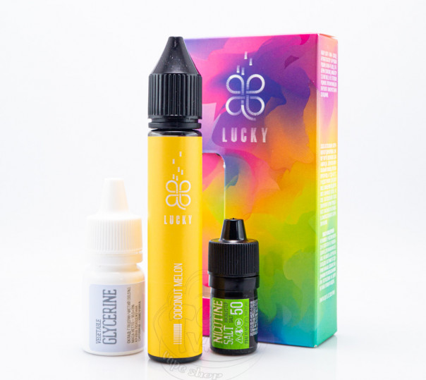 Рідина Lucky Salt Coconut Melon 30ml 50mg зі смаком кокоса та дині (набір компонентів)