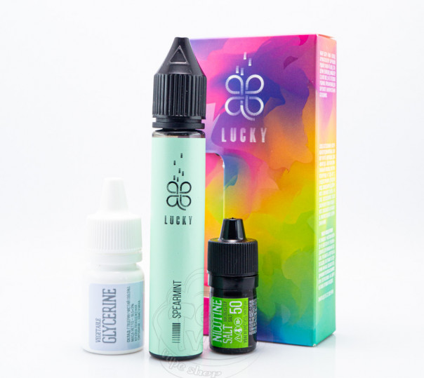 Рідина Lucky Salt Spearmint 30ml 50mg зі смаком перцевої м'яти (набір компонентів)