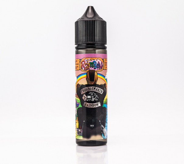 Рідина Troublemaker Organic Rainbow 60ml 1.5mg на органічному нікотині зі смаком цукерок Скітлз