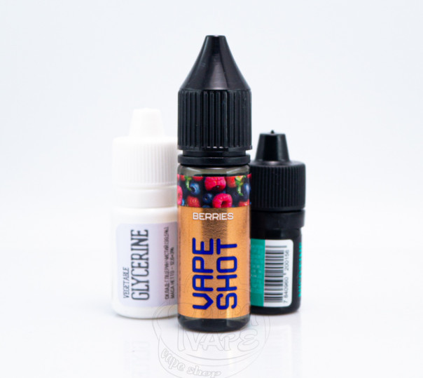 Рідина Vape Shot Salt Berries 15ml 50mg зі смаком ягід (набір компонентів)