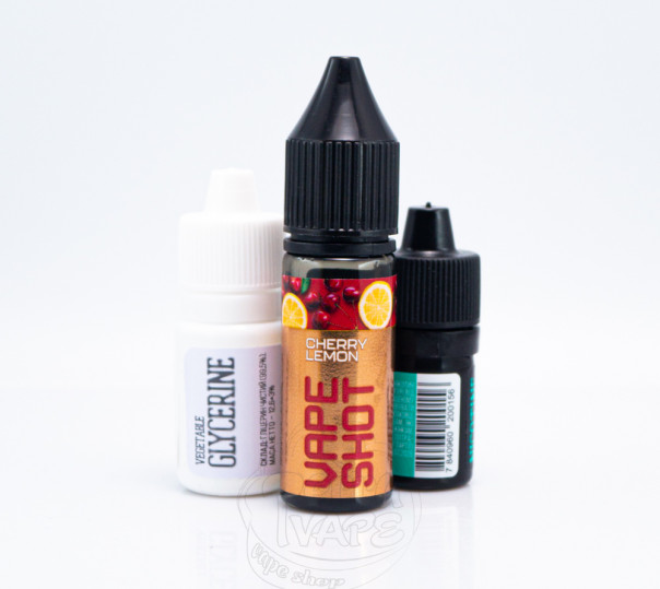 Жидкость Vape Shot Salt Cherry Lemon 15ml 50mg со вкусом вишни с лимоном (набор компонентов)