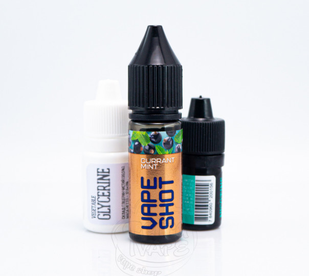 Жидкость Vape Shot Salt Currant Mint 15ml 65mg со вкусом смородины с мятой (набор компонентов)