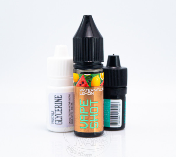 Жидкость Vape Shot Salt Watermelon Lemon 15ml 25mg со вкусом арбуза с лимоном (набор компонентов)