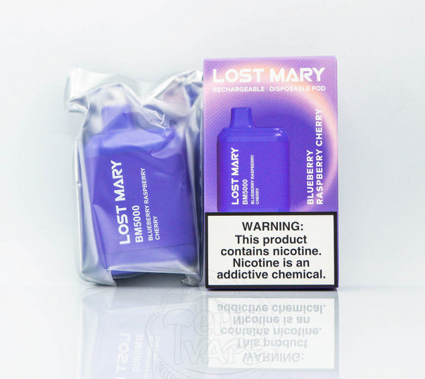 Lost Mary BM5000 Blueberry Raspberry Cherry (Черника, малина, вишня) Одноразовый POD