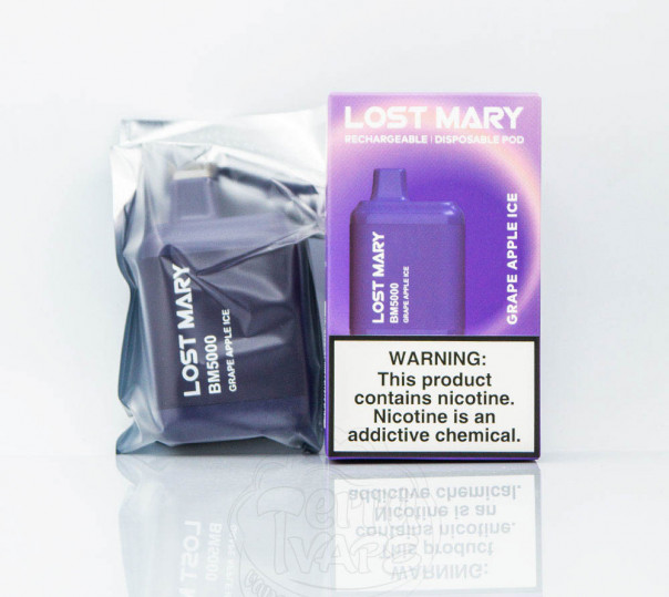 Lost Mary BM5000 Grape Apple Ice (Виноград и яблоко с холодком) Одноразовый POD