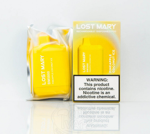 Lost Mary BM5000 Pineapple Coconut Ice (Ананас с кокосом) Одноразовый POD