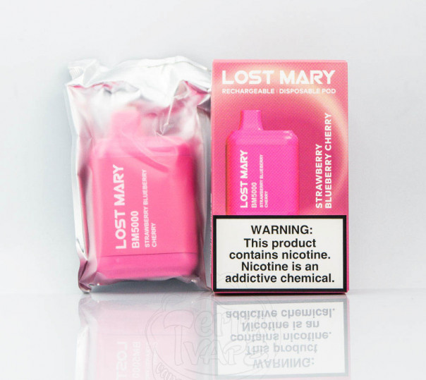 Lost Mary BM5000 Strawberry Blueberry Cherry (Полуниця, чорниця, вишня) Одноразовий POD