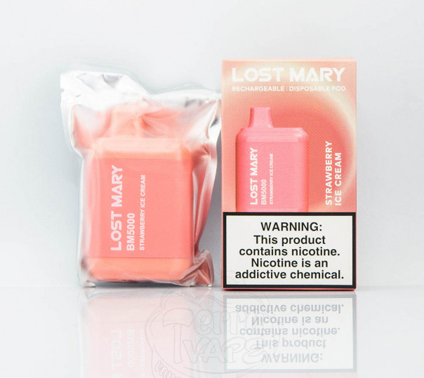 Lost Mary BM5000 Strawberry Ice Cream (Клубничное мороженое) Одноразовый POD