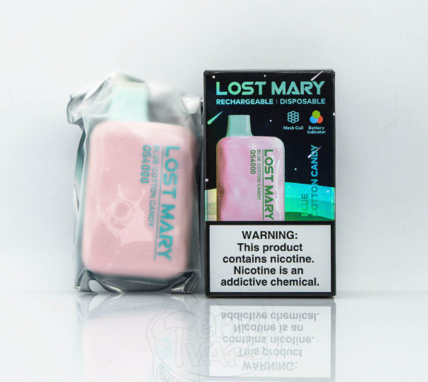 Lost Mary OS4000 Blue Cotton Candy (Солодка вата) Одноразовий POD