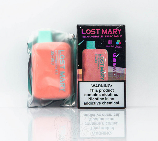 Lost Mary OS4000 Strawberry Ice (Клубника с холодком) Одноразовый POD