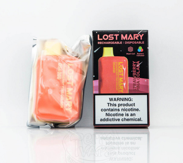 Lost Mary OS4000 Strawberry Pina Colada (Клубничная Пина Колада) Одноразовый POD