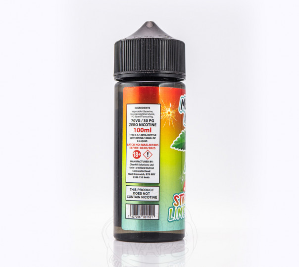 Menthol Attack Organic Strawberry Lime Menthol 100ml 0mg без никотина