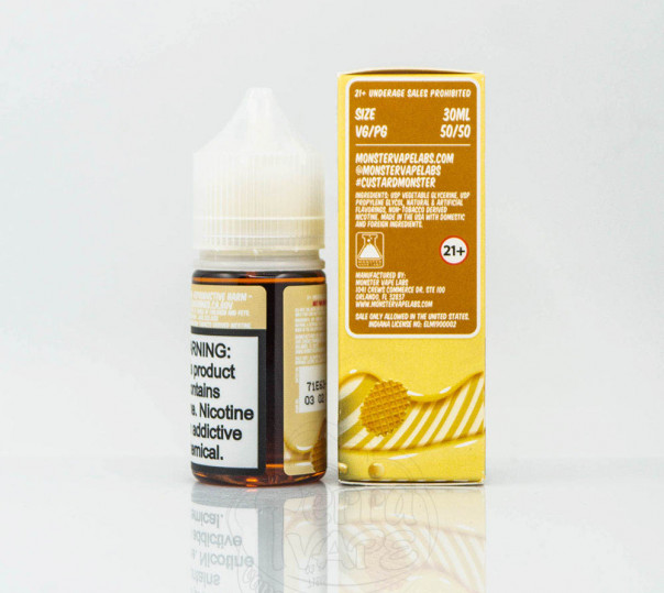 Рідина Custard Monster Salt Vanilla 30ml 24mg на сольовому нікотині зі смаком ванільного крему