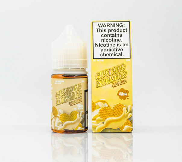 Жидкость Custard Monster Salt Vanilla 30ml 24mg на солевом никотине со вкусом ванильного крема