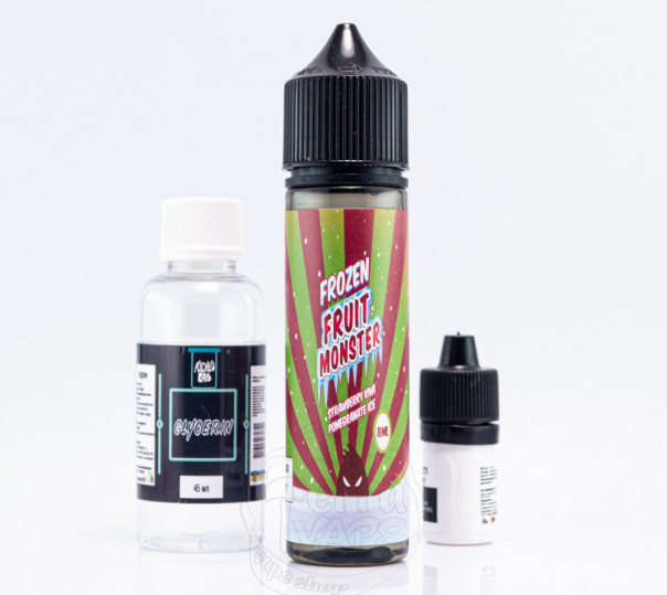 Рідина Frozen Fruit Monster Organic Strawberry Kiwi Pomegranate Ice 60ml 6mg зі смаком полуниці, ківі та граната (набір компонентів)