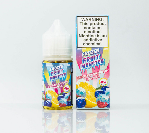 Жидкость Frozen Fruit Monster Salt Blueberry Raspberry Lemon Ice 30ml 24mg на солевом никотине со вкусом черники, малины и лимоном с холодком