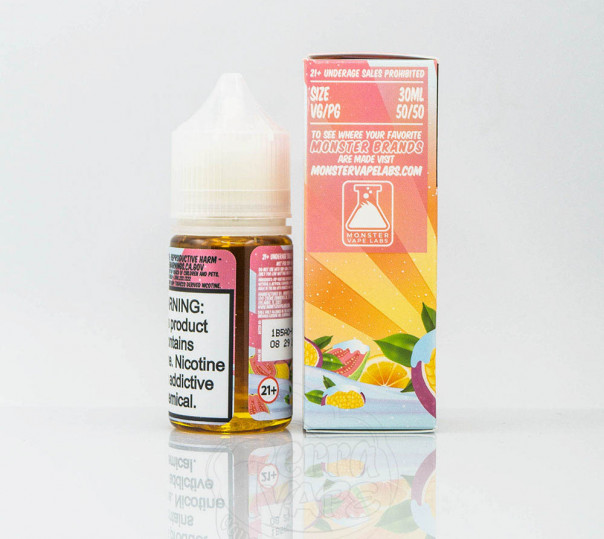 Рідина Frozen Fruit Monster Salt Passionfruit Orange Guava Ice 30ml 24mg на сольовому нікотині зі смаком маракуї, апельсина та гуави з холодком