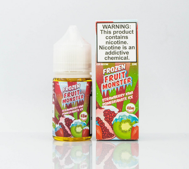 Рідина Frozen Fruit Monster Salt Strawberry Kiwi Pomegranate Ice 30ml 24mg на сольовому нікотині зі смаком ківі, полуниці та граната з холодком