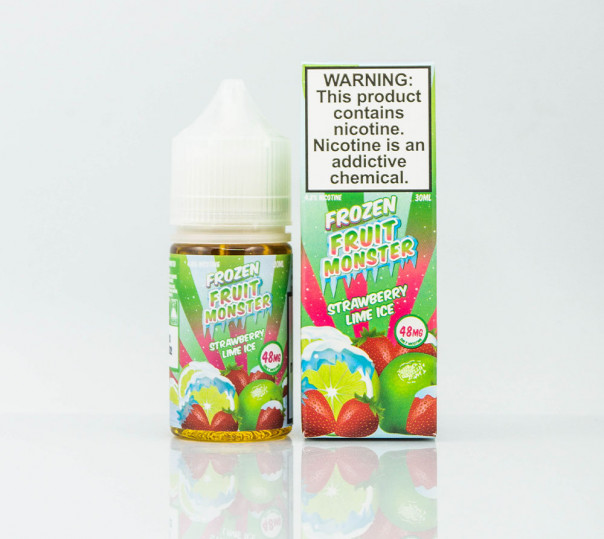 Рідина Frozen Fruit Monster Salt Strawberry Lime Ice 30ml 24mg на сольовому нікотині зі смаком лайма і полуниці з холодком