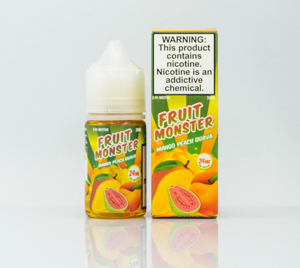 Рідина Fruit Monster Salt Mango Peach Guava 30ml 24mg на сольовому нікотині зі смаком манго, персика та гуави