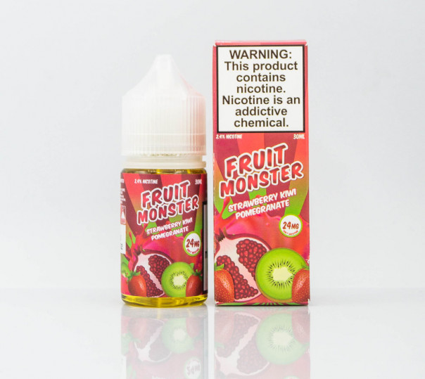 Жидкость Fruit Monster Salt Strawberry Kiwi Pomegranate 30ml 24mg на солевом никотине со вкусом киви, клубники и граната