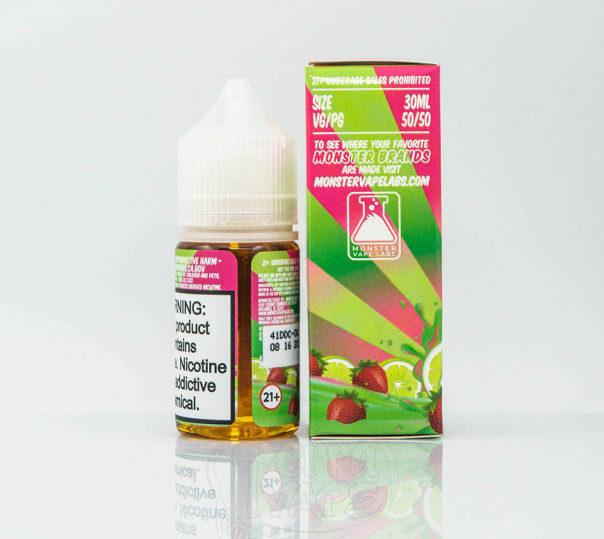 Жидкость Fruit Monster Salt Strawberry Lime 30ml 24mg на солевом никотине со вкусом лайма и клубники