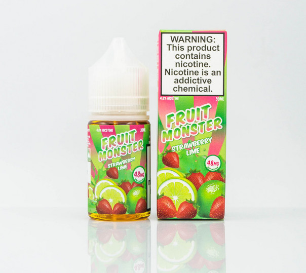 Жидкость Fruit Monster Salt Strawberry Lime 30ml 24mg на солевом никотине со вкусом лайма и клубники