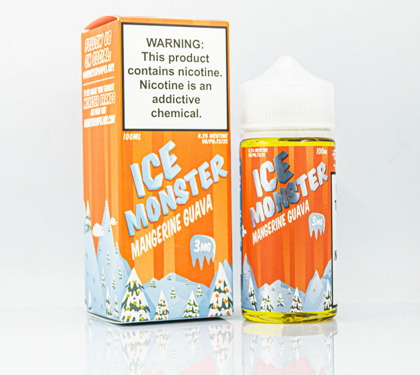 Жидкость Ice Monster Organic Mangerine Guava 100ml 3mg на органическом никотине со вкусом манго, тангерина и гуавы с холодком