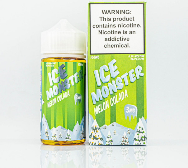 Жидкость Ice Monster Organic Melon Colada 100ml 3mg на органическом никотине со вкусом дыни, ананаса и кокоса с холодком