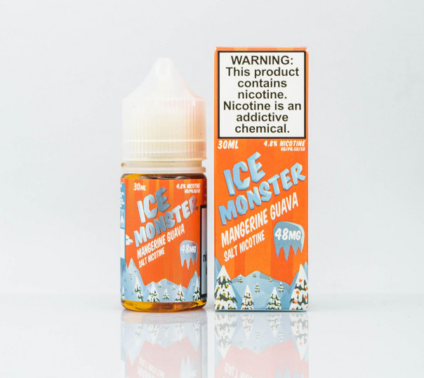 Жидкость Ice Monster Salt Mangerine Guava 30ml 24mg на солевом никотине со вкусом мандарина и гуавы с холодком