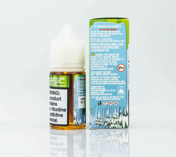 Жидкость Ice Monster Salt Melon Colada 30ml 24mg на солевом никотине со вкусом дыни, ананаса и кокоса с холодком