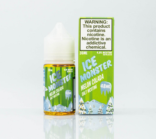 Жидкость Ice Monster Salt Melon Colada 30ml 24mg на солевом никотине со вкусом дыни, ананаса и кокоса с холодком